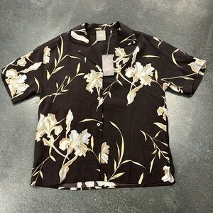 Kith, Elena Palm Camp Shirt in color Incognito (brown)